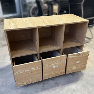 Tủ Hồ Sơ Gỗ Công Nghiệp 1m1 6 Hộc Cũ