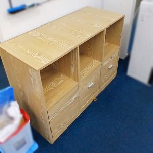 Tủ Hồ Sơ Gỗ Công Nghiệp 1m1 6 Hộc Cũ
