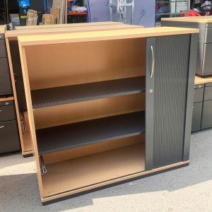 Tủ Hồ Sơ Văn Phòng Gỗ Công Nghiệp 1m2 Cửa Trượt Cũ