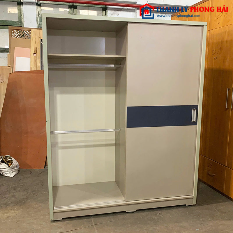 Tủ Quần Áo Cửa Lùa Gỗ Công Nghiệp 1m6 Cũ