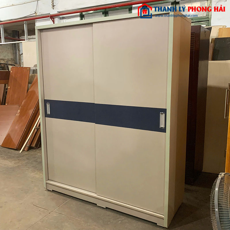 Tủ Quần Áo Cửa Lùa Gỗ Công Nghiệp 1m6 Cũ