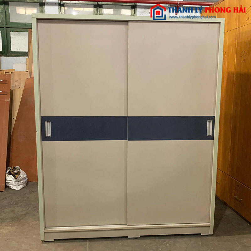 Tủ Quần Áo Cửa Lùa Gỗ Công Nghiệp 1m6 Cũ