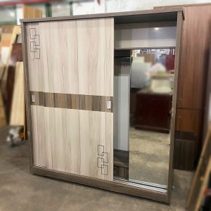 Tủ Quần Áo Cửa Lùa Gỗ Công Nghiệp Có Gương Cũ
