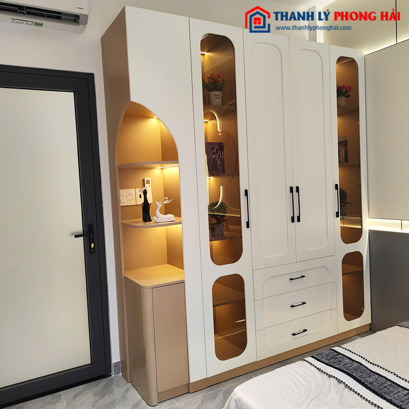 Tủ Quần Áo Gỗ Công Nghiệp Thiết Kế Hiện Đại Mới 99%
