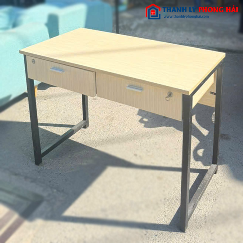 Bàn Làm Việc Gỗ Công Nghiệp 2 Hộc Cũ