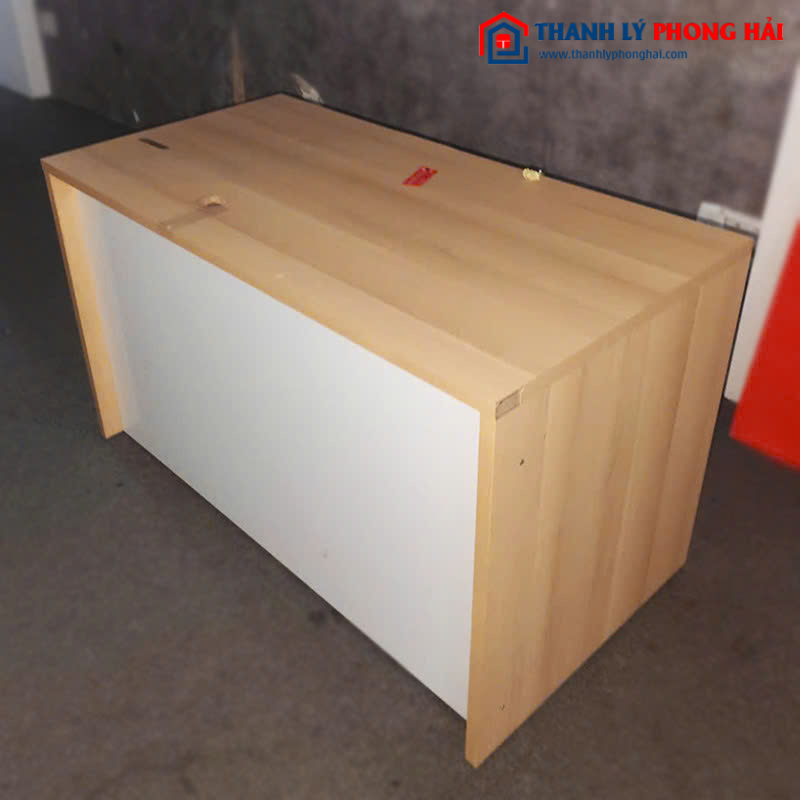 Bàn Làm Việc Gỗ Công Nghiệp Màu Vân Có Bửng Trắng Cũ