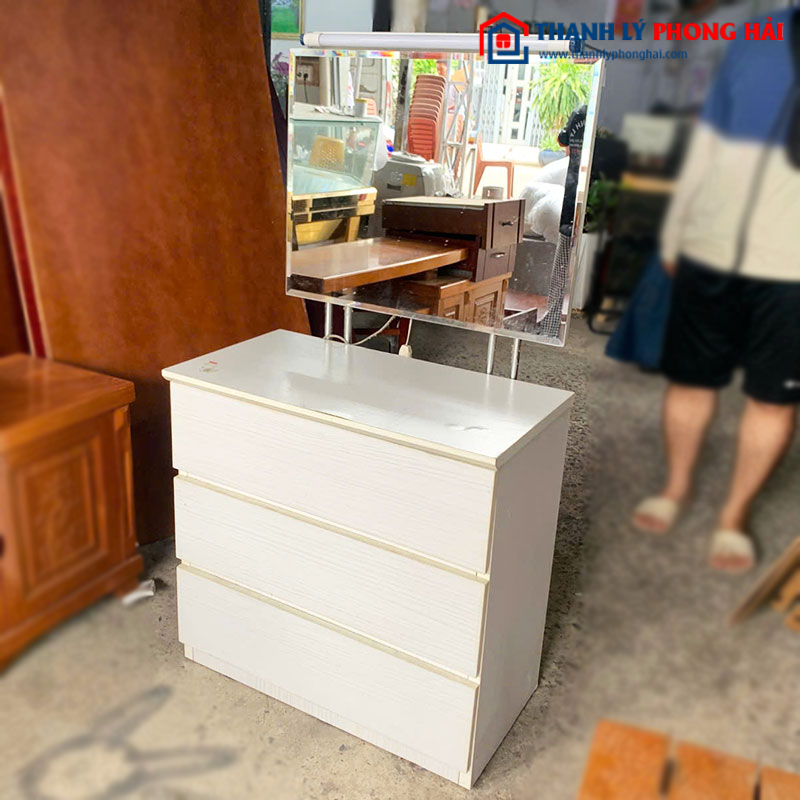 Bàn Trang Điểm Trắng 76cm Có Gương Cũ