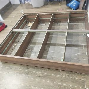 Giường Bệt Gỗ Công Nghiệp Màu Trắng Cũ