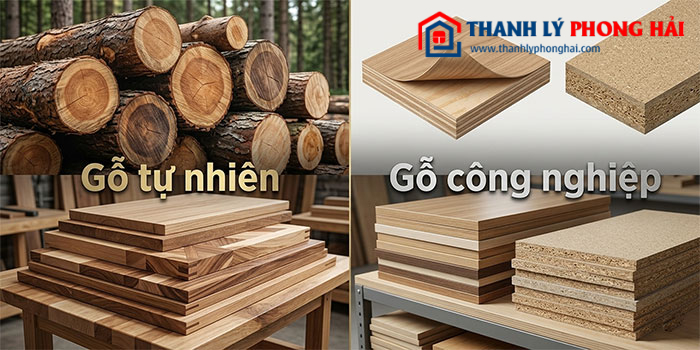 Gỗ tự nhiên vs gỗ công nghiệp