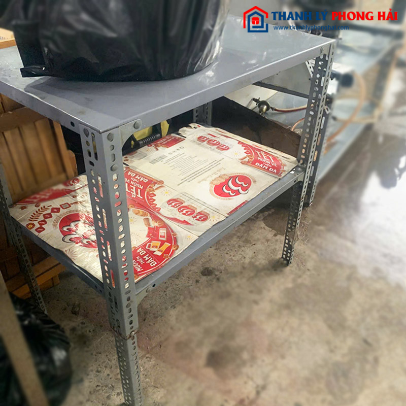 Kệ Sắt V Lỗ 2 Tầng Cũ