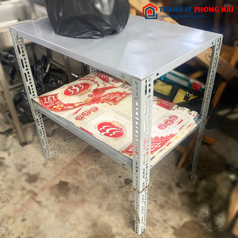 Kệ Sắt V Lỗ 2 Tầng Cũ