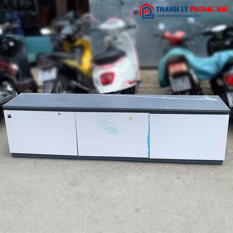 Kệ Tivi 3 Ngăn Gỗ Công Nghiệp Cũ