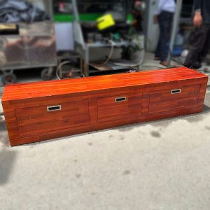 Kệ Tivi Gỗ Tự Nhiên 1m95 3 Hộc Cũ