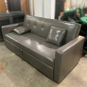 Sofa Bed Bọc Da Màu Xám Cũ