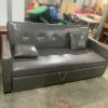 Sofa Bed Bọc Da Màu Xám Cũ