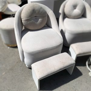 Sofa Đơn Bọc Vải Kèm Gối Và Gác Chân Cũ