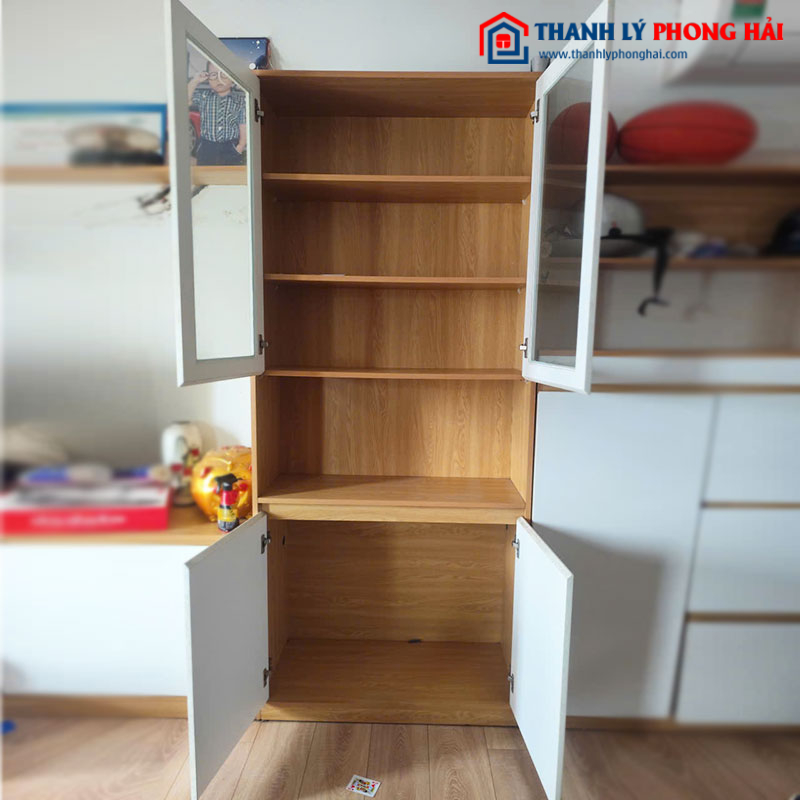 Tủ Hồ Sơ Gỗ 4 Cánh 90cm Cũ