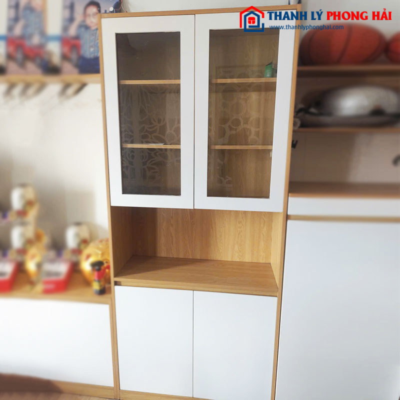 Tủ Hồ Sơ Gỗ 4 Cánh 90cm Cũ