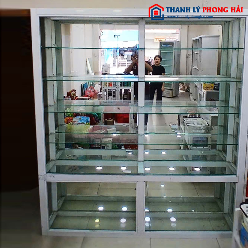 Tủ Nhôm Kính 1m8 Cũ