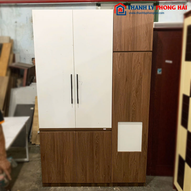 Tủ Quần Áo Gỗ Công Nghiệp 1m36 Nhiều Ngăn Cũ