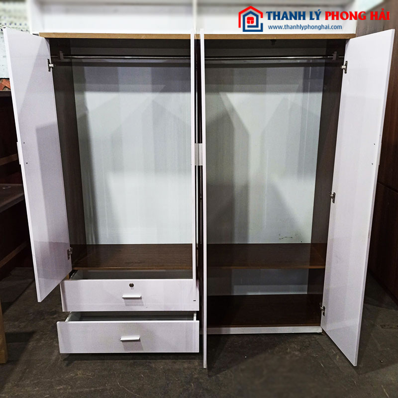 Tủ Quần Áo Nhựa 4 Cánh Có Hộc Kéo Cũ