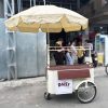 Xe Đẩy Bán Cafe Có Mái Che Cũ