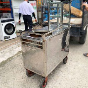 Xe Inox Bán Phở 1m Cũ Kèm Tủ Kính Trưng Bày