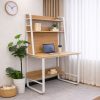 Bàn Học Chân Sắt 1m2 Mới 99% Kèm Kệ Nhiều Tầng