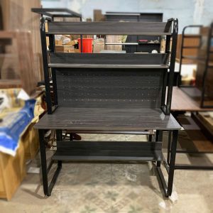 Bàn Học Chân Sắt 1m2 Mới 99% Kèm Kệ Nhiều Tầng