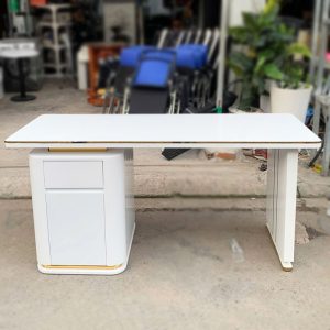 Bàn Làm Việc 1m6 Gỗ Công Nghiệp Trắng Cũ