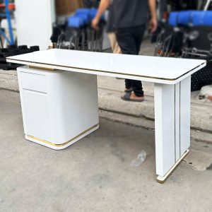 Bàn Làm Việc 1m6 Gỗ Công Nghiệp Trắng Cũ