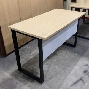 Bàn Làm Việc Cũ Chân Sắt Mặt Gỗ Sáng