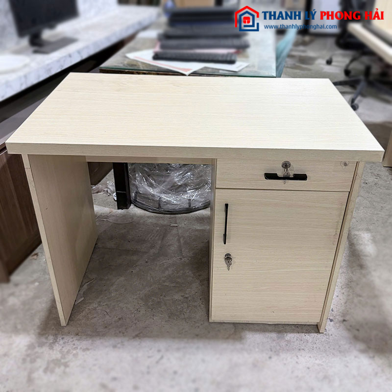 Bàn Làm Việc Gỗ Công Nghiệp 1m Kèm Tủ Cũ