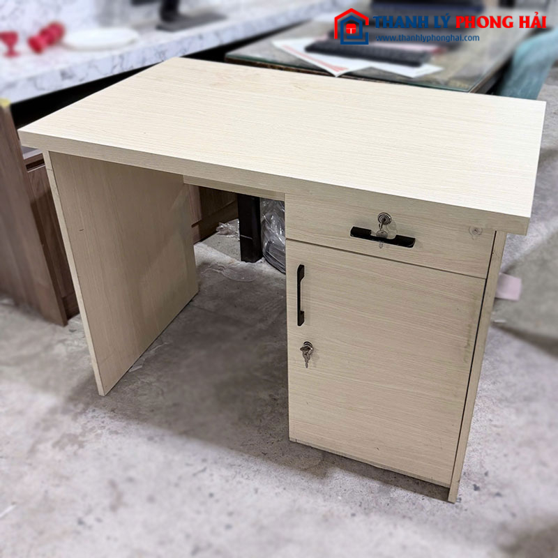 Bàn Làm Việc Gỗ Công Nghiệp 1m Kèm Tủ Cũ