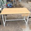 Bàn Làm Việc Mặt Gỗ 1m2 Kèm Hộc Phụ Cũ