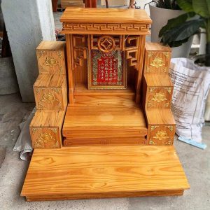 Bàn Thờ Gỗ Tự Nhiên Kèm Bậc Tam Cấp Cũ