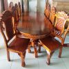 Bộ Bàn Ăn Cổ Điển Gỗ Tự Nhiên 8 Ghế Mới 99%