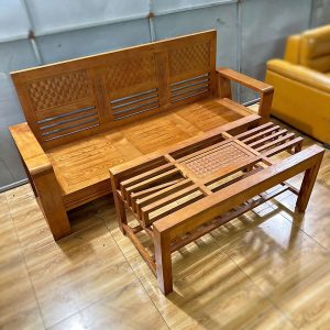 Bộ Salon 2 Món Gỗ Tự Nhiên Cũ