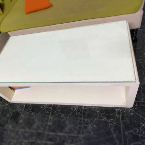 Bộ Sofa Góc L Bọc Nỉ Màu Xanh Kèm Bàn Cũ