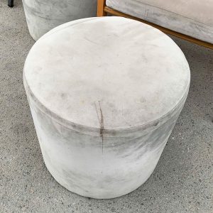 Đôn Sofa Bọc Nhung Tròn Cũ