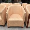 Ghế Sofa Đơn Bọc Vải Chân Gỗ Cũ