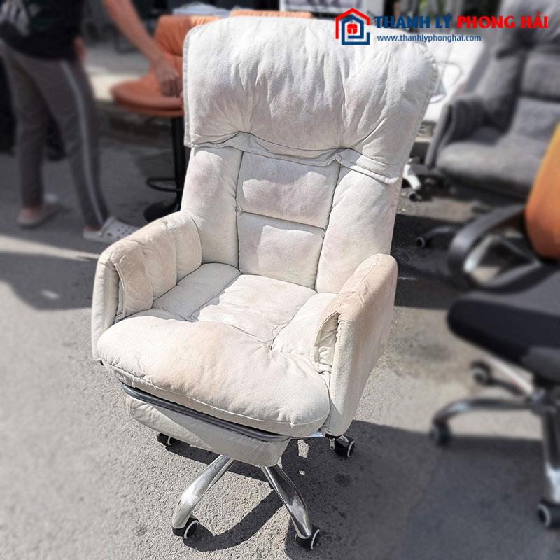 Ghế Trưởng Phòng Bọc Nhung Chân Xoay Cũ (Nhiều Màu)