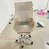 Ghế Xoay Bọc Da Trắng Có Gác Chân Cũ