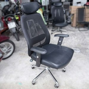 Ghế Xoay Đệm Da Lưng Lưới Chân Xoay Cũ