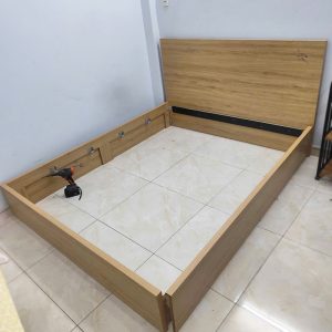 Giường Ngủ Gỗ Công Nghiệp 1m6 Lót Phản Cũ