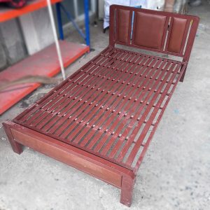 Giường Sắt 1m2 Ốp Nệm Đầu Giường Cũ