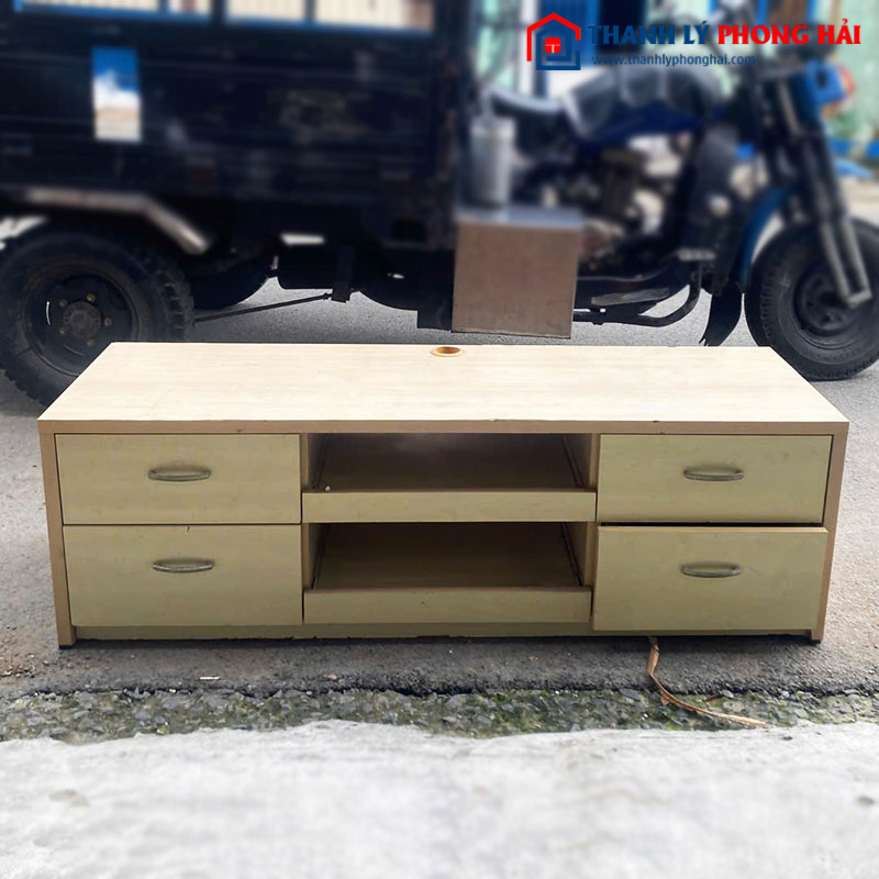 Kệ Tivi 4 Hộc Kéo Gỗ Công Nghiệp Cũ