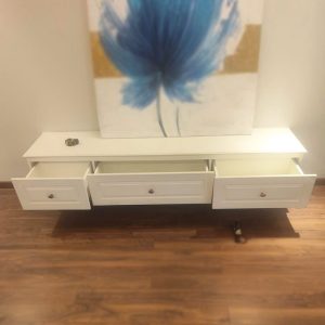 Kệ Tivi Treo 2m07 Có Hộc Gỗ Trắng Cũ