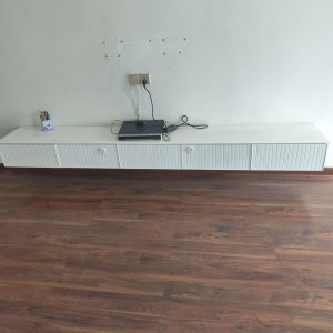 Kệ Tivi Treo Tường 5 Ngăn Gỗ Trắng Cũ