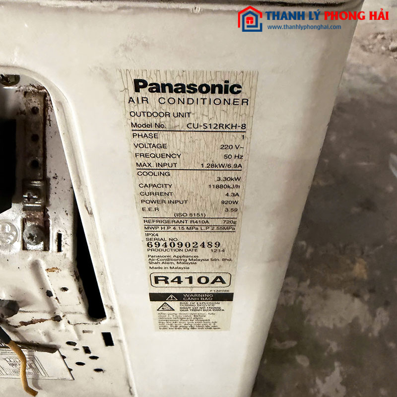 Máy Lạnh Panasonic Inverter CU-S12RKH-8 1.5HP Cũ